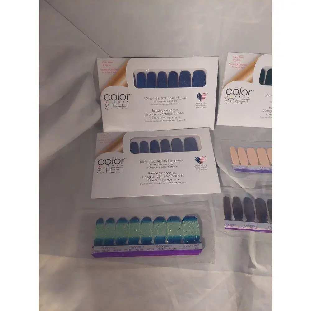 Colorstreet Nail Strips Lot Of 11 Colors Long Time No Sea, Smokes On You, Havana
